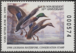Picture of 1998 Louisiana Duck Stamp Non Resident MNH VF
