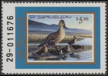 Picture of 1988 Montana Duck Stamp Signed by Artist MNH VF