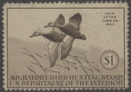 Picture of RW7 1940 Duck Stamp  Unsigned, Faults Fine