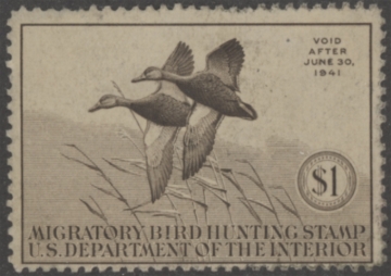 Picture of RW7 1940 Duck Stamp  Unsigned, Faults Fine