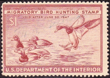 Picture of RW13 1946 Duck Stamp  Used Fine