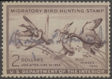 Picture of RW20 1953 Duck Stamp  Used F-VF