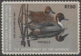 Picture of RW50 1983 Duck Stamp  Unsigned, No Gum F-VF