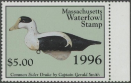 Picture of 1996 Massachusetts Duck Stamp MNH VF