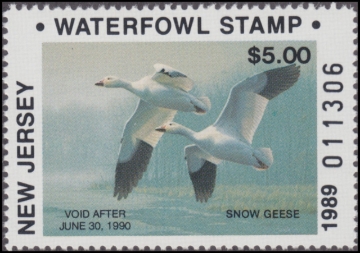 Picture of 1989 NR New Jersey Duck Stamp MNH VF