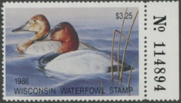 Picture of 1986 Wisconsin Duck Stamp MNH VF