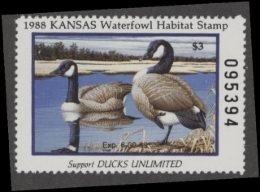 Picture of 1988 Kansas Duck Stamp MNH VF