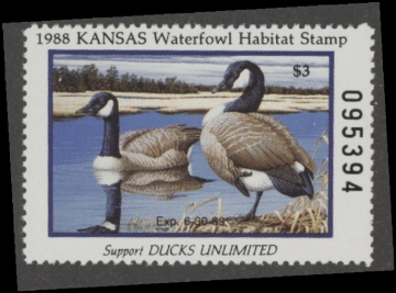 Picture of 1988 Kansas Duck Stamp MNH VF