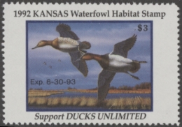 Picture of 1992 Kansas Duck Stamp MNH VF