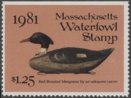 Picture of 1981 Massachusetts Duck Stamp MNH VF