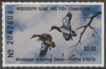 Picture of 1977 Mississippi Duck Stamp MNH VF