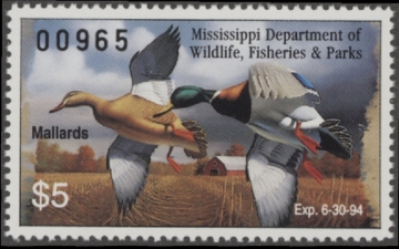 Picture of 1993 Mississippi Duck Stamp MNH VF