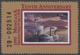 Picture of 1995 Montana Duck Stamp MNH VF
