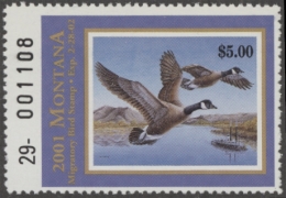 Picture of 2001 Montana Duck Stamp MNH VF