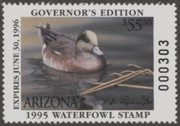 Picture of 1995 Arizona Duck Stamp Governor's Edition MNH VF