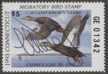 Picture of 1993 Connecticut Duck Stamp Governor's Edition MNH VF