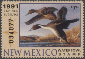 Picture of 1991 New Mexico Duck Stamp - First of State MNH VF