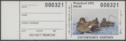 Picture of 1992 Missouri Duck Stamp Governor's Edition MNH VF