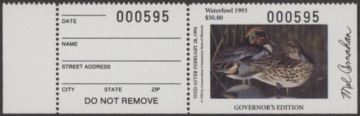 Picture of 1993 Missouri Duck Stamp Governor's Edition MNH VF