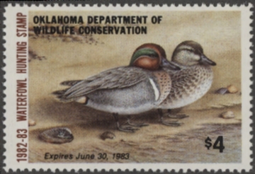 Picture of 1982 Oklahoma Duck Stamp MNH VF