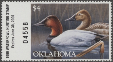 Picture of 1999 Oklahoma Duck Stamp MNH VF
