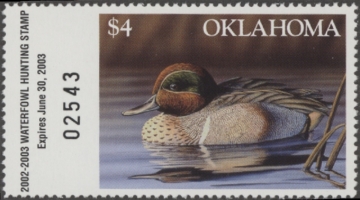 Picture of 2002 Oklahoma Duck Stamp MNH VF
