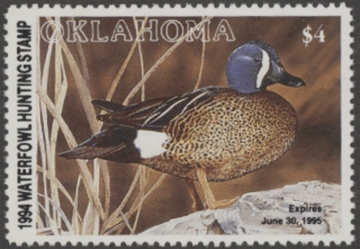 Picture of 1994 Oklahoma Duck Stamp MNH VF