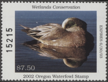 Picture of 2002 Oregon Duck Stamp MNH VF