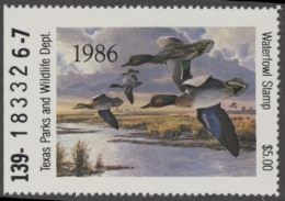 Picture of 1986 Texas Duck Stamp MNH VF