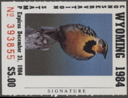 Picture of 1984 Wyoming Duck Stamp - First of State MNH VF