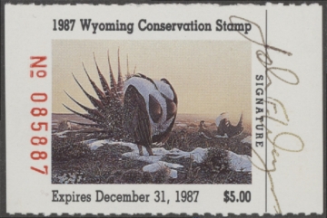 Picture of 1987 Wyoming Duck Stamp Used VF