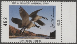 Picture of 1987 New Hampshire Duck Stamp Governor's Edition MNH VF