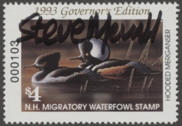 Picture of 1993 New Hampshire Duck Stamp Governor's Edition MNH VF