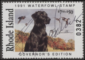 Picture of 1991 Rhode Island Duck Stamp Governor's Edition MNH VF