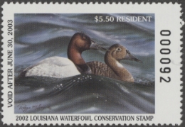 Picture of 2002 Louisiana Duck Stamp MNH VF