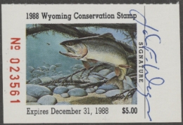 Picture of 1988 Wyoming Duck Stamp Used VF