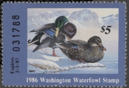 Picture of 1986 Washington Duck Stamp - First of State MNH VF