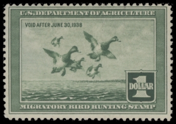 Picture of RW4 1937 Duck Stamp  Used F-VF