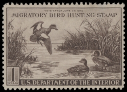 Picture of RW9 1942 Duck Stamp  Unsigned F-VF