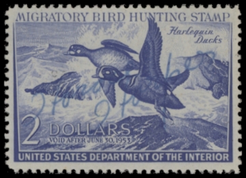 Picture of RW19 1952 Duck Stamp  Used F-VF
