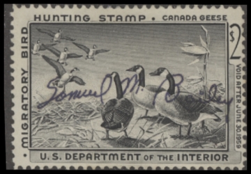 Picture of RW25 1958 Duck Stamp  Used F-VF