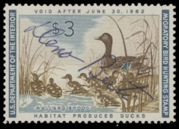 Picture of RW28 1961 Duck Stamp  Used F-VF