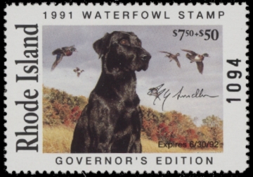 Picture of 1991 Rhode Island Duck Stamp Governor's Edition MNH VF