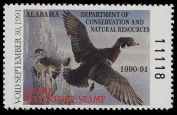 Picture of 1990 Alabama Duck Stamp MNH VF