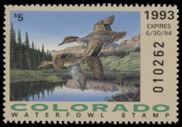 Picture of 1993 Colorado Duck Stamp MNH VF