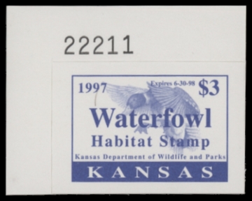Picture of 1997 Kansas Duck Stamp MNH VF
