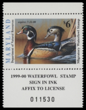 Picture of 1999 Maryland Duck Stamp MNH VF