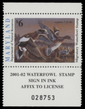 Picture of 2001 Maryland Duck Stamp MNH VF