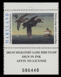 Picture of 2002 Maryland Duck Stamp MNH VF