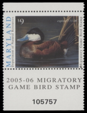 Picture of 2005 Maryland Duck Stamp MNH VF